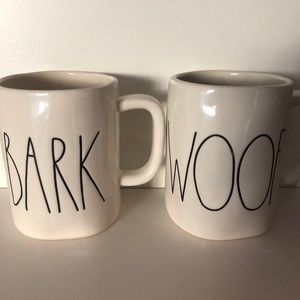Rae Dunn Bark and Woof oversized mugs